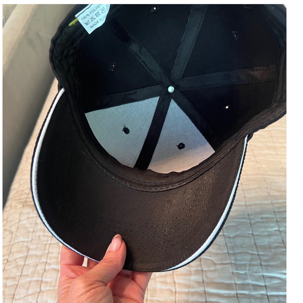 Rolls Royce Black Baseball Cap Adjustable Hat Silver RR Logo Luxury Automotive - Picture 3 of 4
